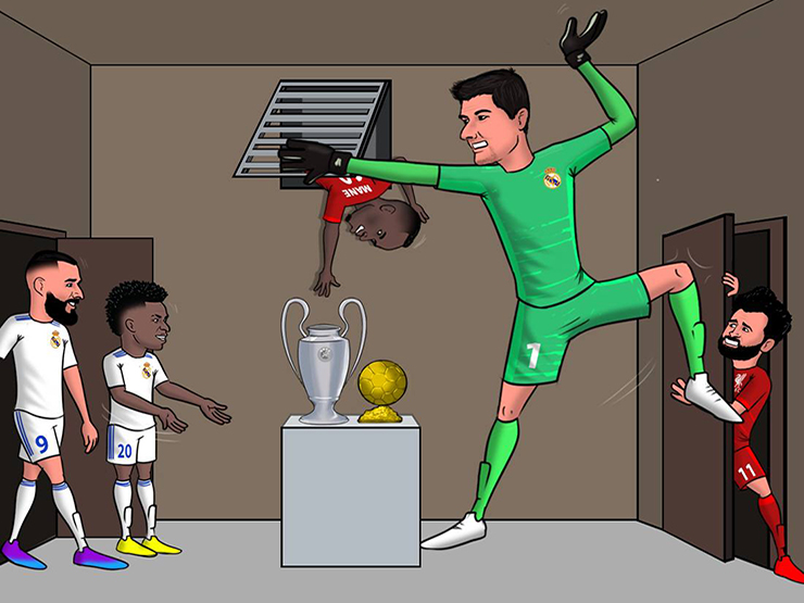 Tranh vui - Ảnh chế: Thibaut Courtois là "hung thần" của Liverpool ở chung kết cúp C1