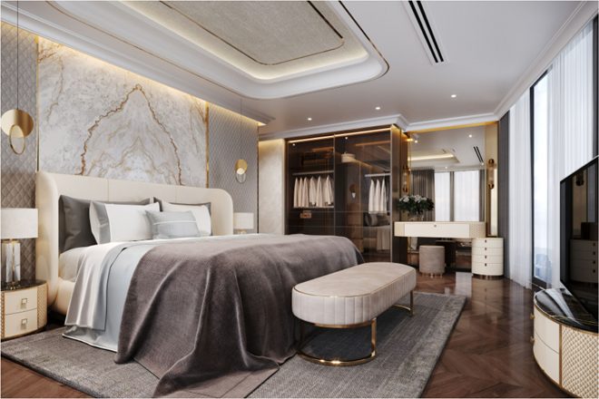 Căn hộ mẫu của Diamond Crown Hai Phong gây ấn tượng với khách hàng bởi sự sang trọng, tinh tế và đẳng cấp.