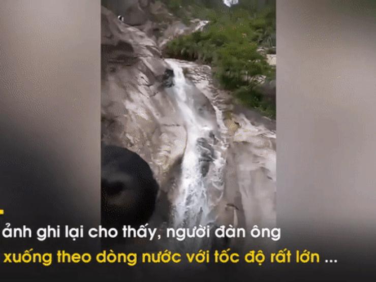 Phi thường - kỳ quặc - Người đàn ông cố chạy băng qua thác nước và cái kết khiến ai nấy “thót tim”