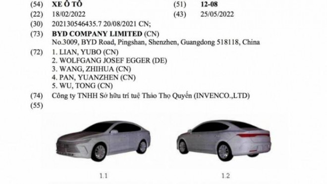 BYD Destroyer 05 được đăng ký bảo hộ tại Việt Nam