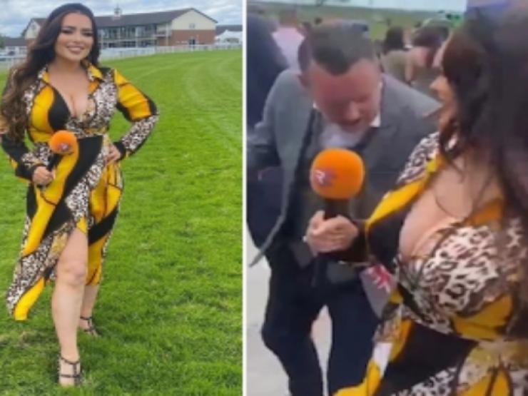 Thể thao - Sững sờ người đẹp bị "sàm sỡ" trên sóng truyền hình trực tiếp đua ngựa