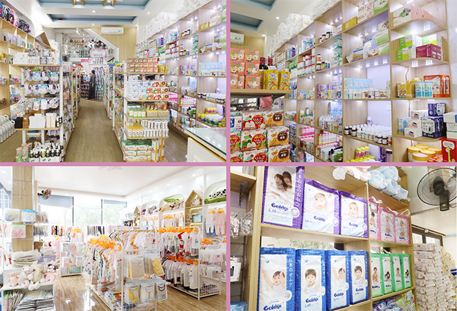 Các sản phẩm thiết yếu có mặt trong cửa hàng Kids Minh Tuyết