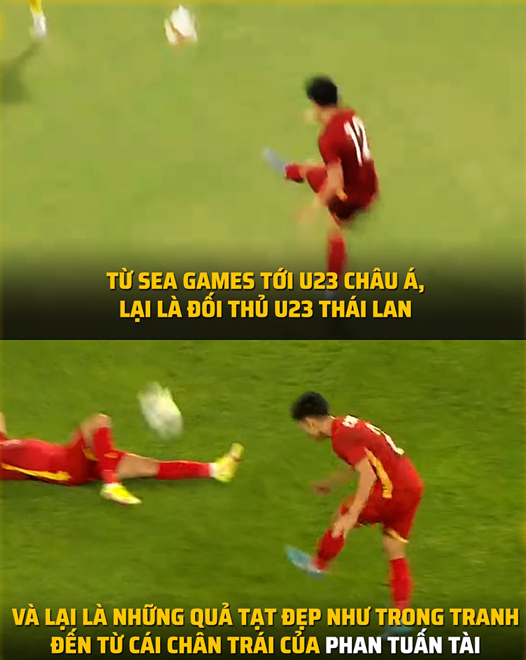 Tuần Tài đang có những quả tạt cực dẻo bên hành lang cánh trái.