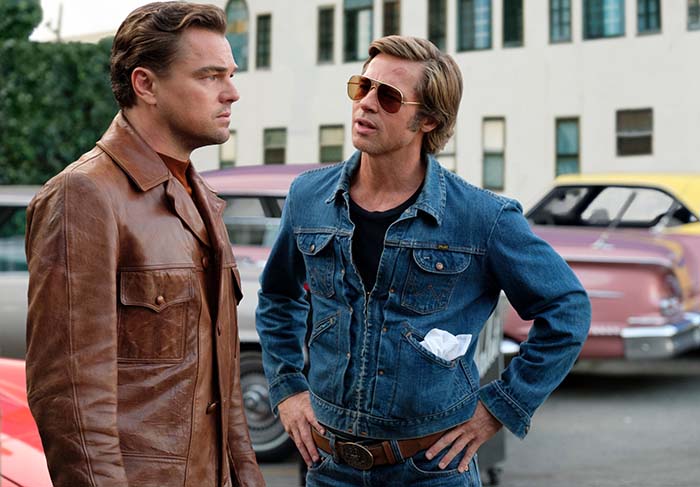 Brad Pitt và Leonardo DiCaprio trên phim Chuyện xưa ở Hollywood