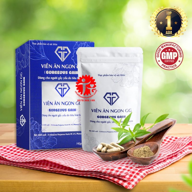 Viên Ăn Ngon GG là thực phẩm bảo vệ sức khoẻ, hỗ trợ tăng cân nhanh cho người gầy.