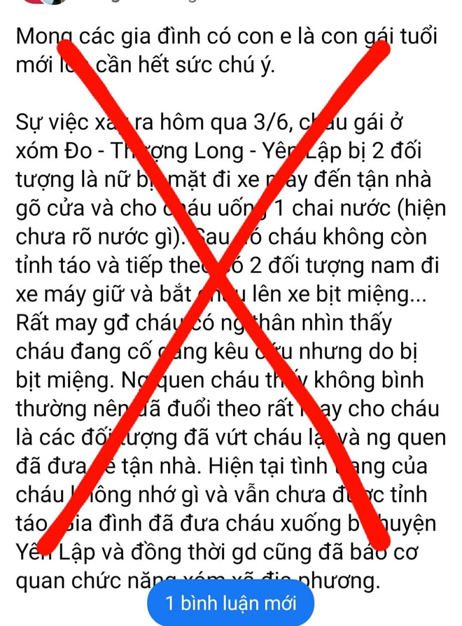 Không có chuyện nữ sinh bị nhóm người lạ cho uống thuốc mê và bắt đi ở Phú Thọ - 2