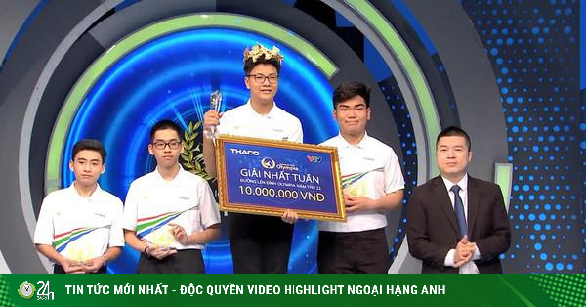 Lang Son male student won absolutely, setting a new score record of Olympia 22-Young man