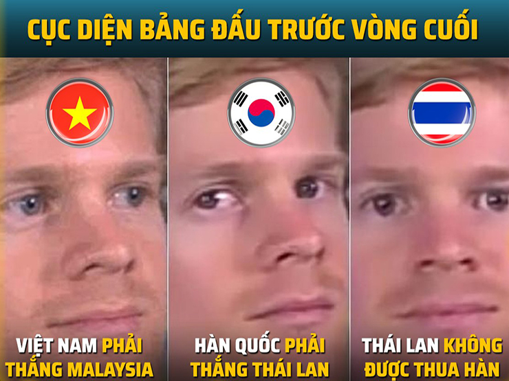 Ảnh chế: U23 Việt Nam hòa U23 Hàn Quốc, Thái Lan ”run rẩy” trước vòng cuối