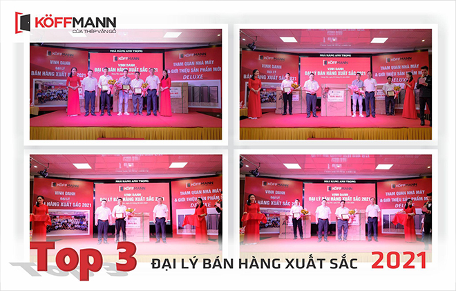 Top 3 đại lý bán hàng xuất sắc nhất năm 2021 của Koffmann