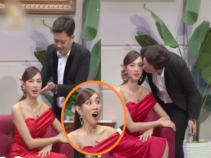 Giải trí - Trường Giang suýt hôn hoa hậu Thùy Tiên trước hàng ngàn người gây tranh cãi