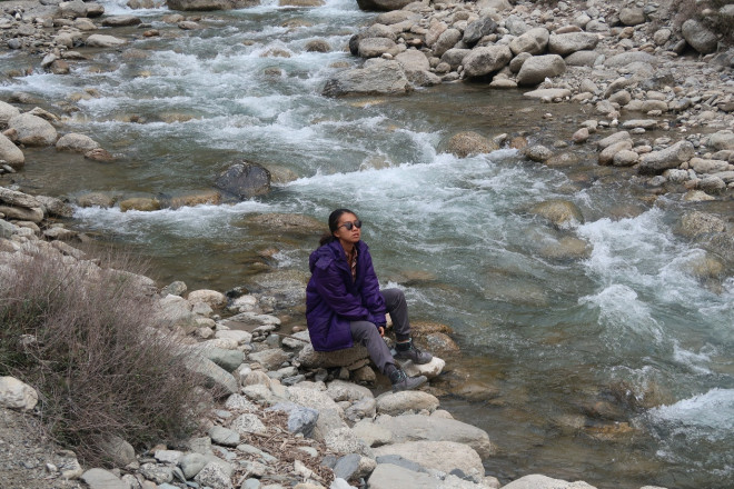 Thanh Tâm trong chuyến trekking từ Bumburet đến Rumbur