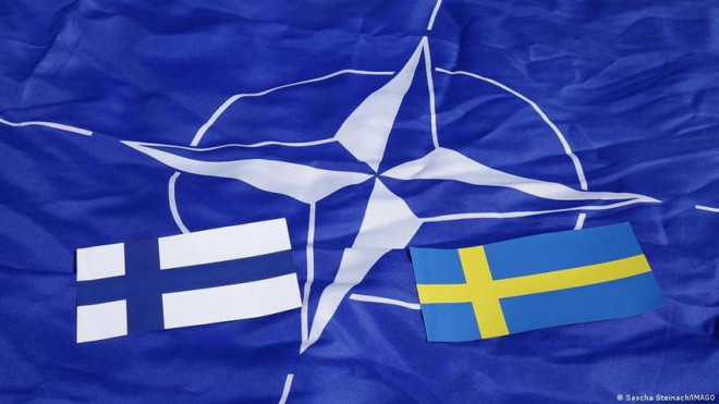 Thụy Điển và Phần Lan quyết định xin gia nhập NATO sau khi Nga triển khai chiến dịch quân sự đặc biệt ở Ukraine hổi tháng 2. Ảnh: DW