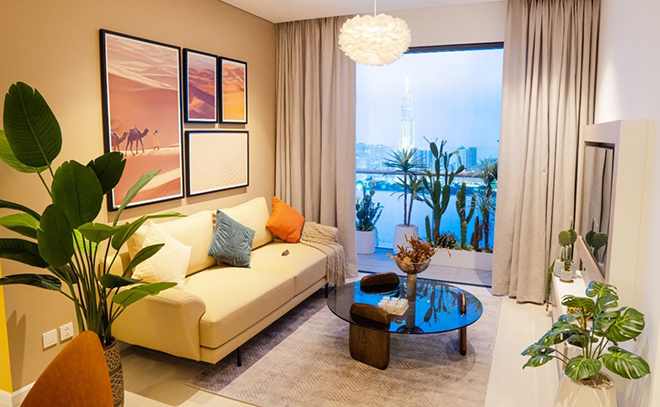 Thiết kế theo phong cách Sahara tại căn hô mẫu Urban Green.