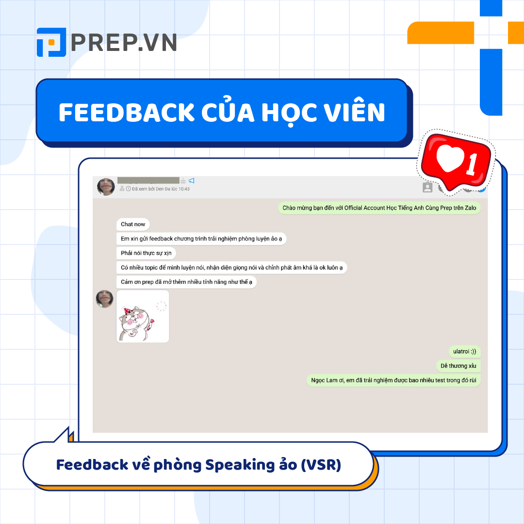 Phòng thi Speaking ảo (VSR) luôn đa dạng các chủ đề cho các học viên ôn luyện.