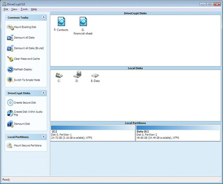 DriveCrypt có khả năng mã hóa với độ bảo mật cao 1344 bit.