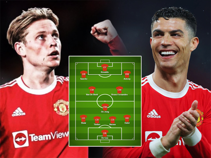 Bóng đá - Siêu đội hình MU khi có "bom tấn" De Jong: Dàn hỏa lực trợ chiến Ronaldo