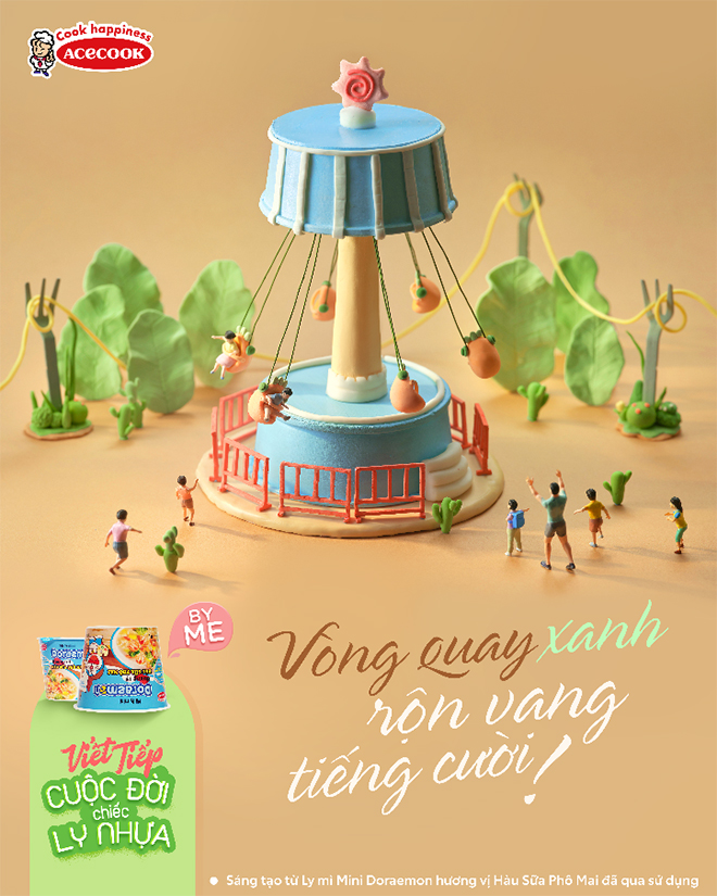 Ly mì Doraemon vị Hàu Sữa Phô Mai đưa chúng ta về miền ký ức tuổi thơ và trò chơi đu quay