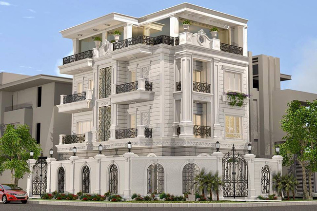 Hình ảnh 3D của căn biệt thự với 2 mặt
tiền