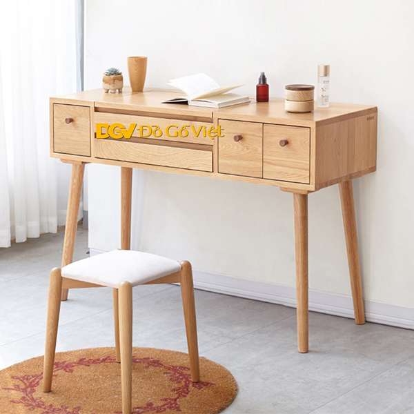 Bàn phấn làm từ gỗ sồi ghép