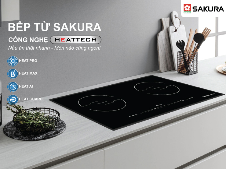 Điện tử gia dụng - Bếp từ Sakura với công nghệ HEATTECH, chinh phục mọi công thức, nấu món nào cũng ngon