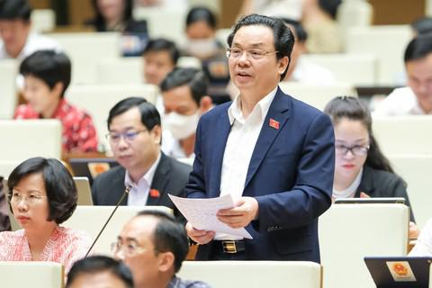 Đại biểu Quốc hội Hoàng Văn Cường phát biểu sáng 14-6. Ảnh: Quochoi.vn