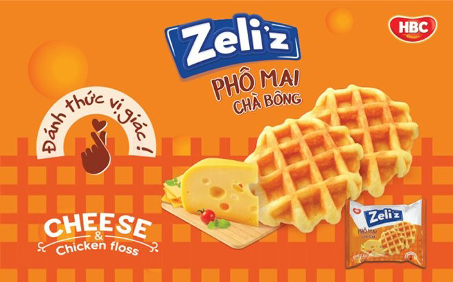 Bánh Zeli’z phô mai chà bông sử dụng phô mai nhập khẩu, chuyên dùng cho bakery.