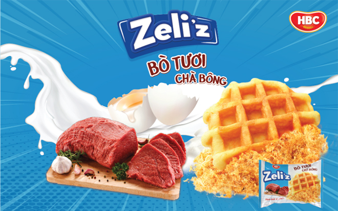 Bánh Zeli’z bò tươi chà bông với nguyên liệu thượng hạng, ruốc bò cao cấp giã tay 100%, dai dai, ngọt thơm từng sợi