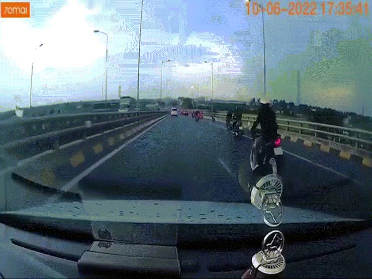 Xe máy - Xe đạp - Clip: Thanh niên phóng xe như tên bắn, "bay như chim" rồi hạ cánh xuống đất