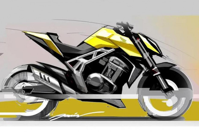 Bản thiết kế mới của Hornet với nhiều đường nét góc cạnh, hầm hố. Ảnh: Honda