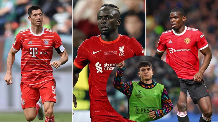 4 cầu thủ Lewandowski, Pogba, Mane, Dybala có thể đến với đội bóng mới cuối tuần này