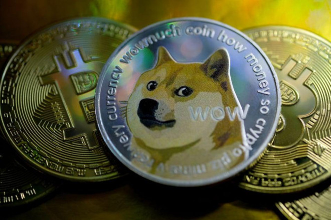 Biểu tượng của đồng tiền số Dogecoin.