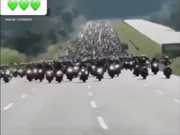 Xe máy - Xe đạp - Clip: Dàn mô tô khủng thỏa mong ước của cậu bé ung thư