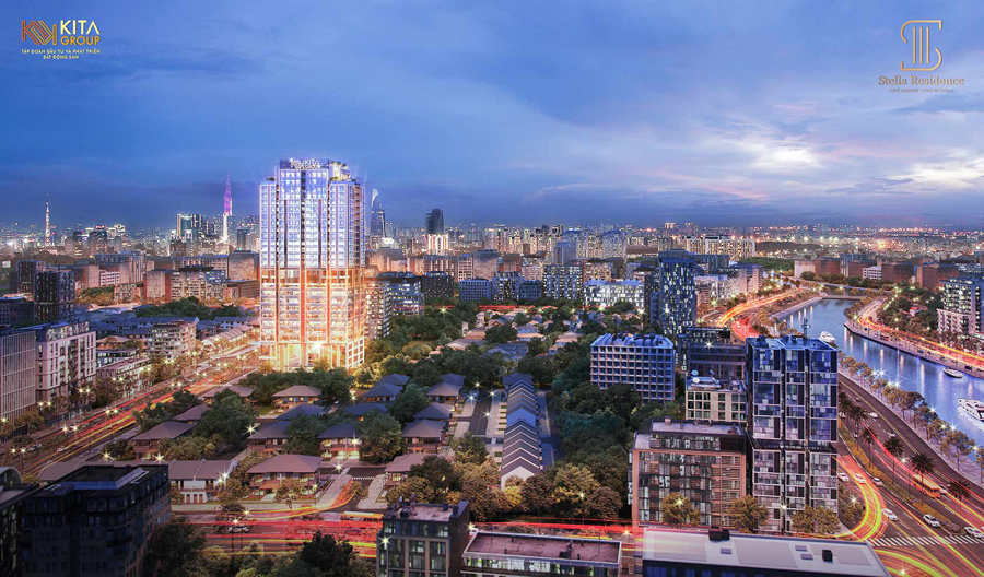 Stella Residence tọa lạc ngay mặt tiền đường Trần Hưng Đạo, trung tâm TP.HCM