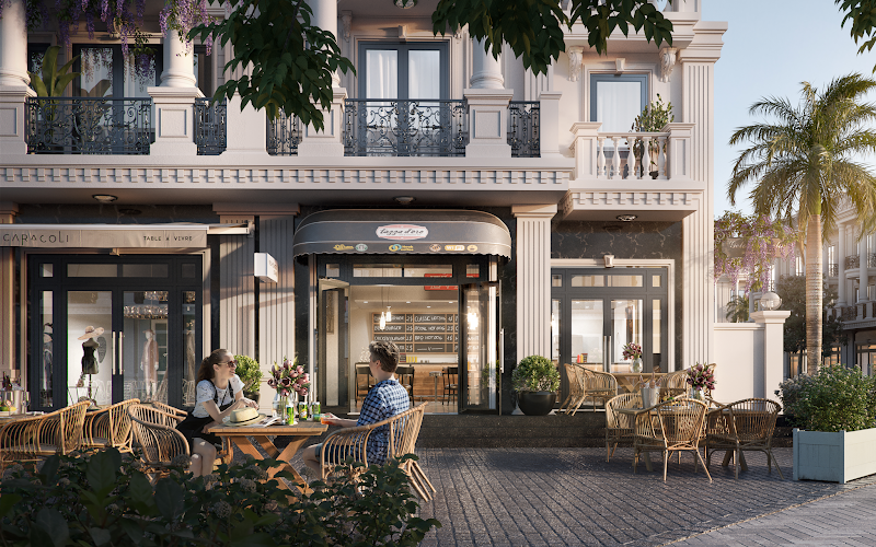 Hệ thống tiện ích đa dạng và dãy shophouse mặt tiền dự án góp phần thăng hạng cho giá trị Phúc Hưng Golden