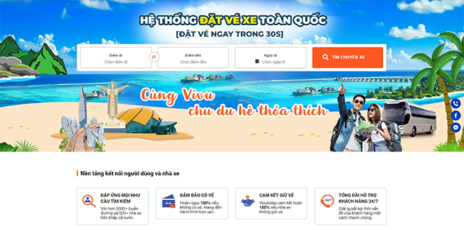 Đặt vé xe trực tuyến giá rẻ chất lượng cao cùng Vivutoday - 2