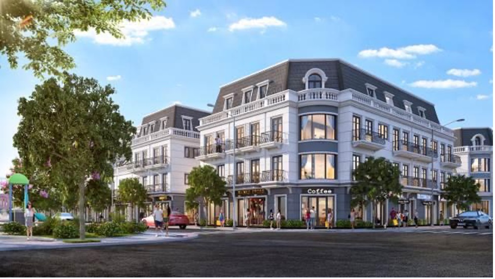 Những căn shophouse được thiết kế theo phong cách tân cổ điển sang trọng.