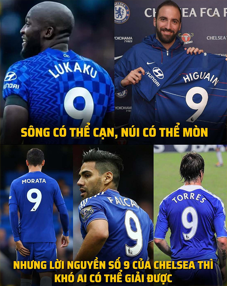 Lời nguyền số 9 khiến Chelsea vẫn chưa giải được.