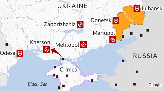 Một lựa chọn khác của chính phủ Kiev là sử dụng các đội hình mới được tạo ra ở phía tây Ukraine được NATO cung cấp vũ khí để tổ chức một cuộc tấn công lớn vào các vị trí của Nga ở phía nam - tức là ở vùng Kherson và Mykolaiv hoặc ở vùng Zaporizhzhia.