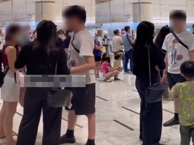 Bạn trẻ - Cuộc sống - Vợ bắt quả tang chồng với "bồ nhí" tại sân bay, thái độ của gã đàn ông gây sốc nặng