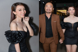 Đời sống Showbiz - “Mỹ nhân hài 100 tỷ” Thu Trang mặc gợi cảm, Tiến Luật o bế không rời nửa bước