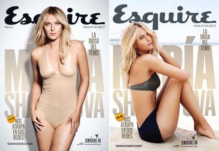 Sharapova từng lên trang bìa của nhiều tạp chí