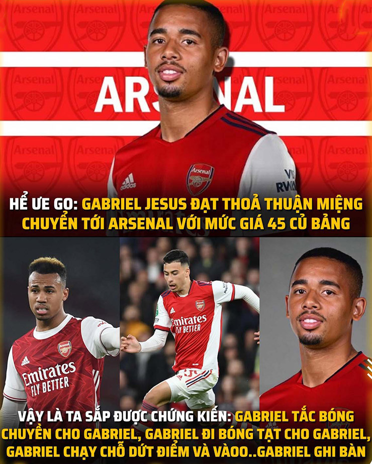 Arsenal đạt thỏa thuận với Gabriel Jesus.