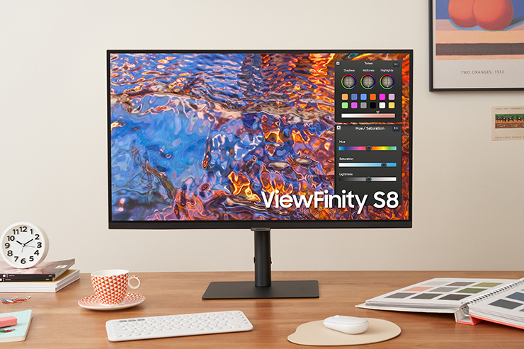 Màn hình Samsung ViewFinity S8 hỗ trợ tốt cho công việc.