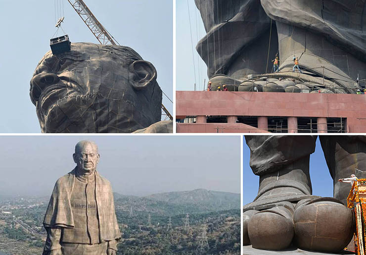 5. Bức tượng khổng lồ này được xây dựng trong 33 tháng, sử dụng 24.500 tấn thép, 1700 tấn đồng và 70.000 tấn xi măng. 
