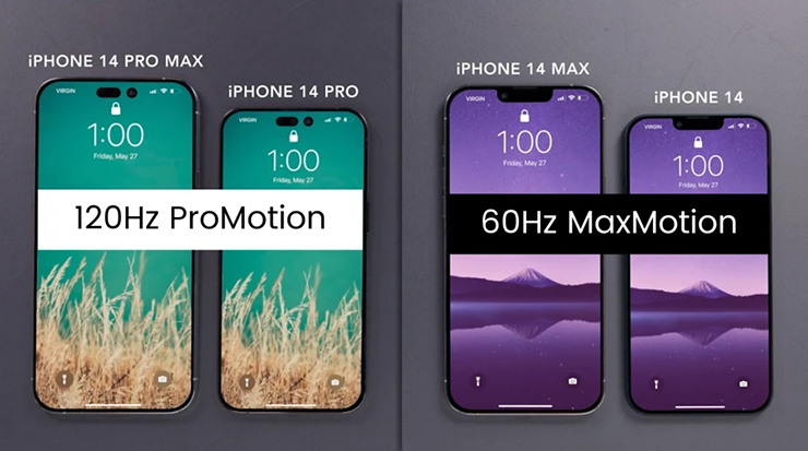 Tốc độ làm mới màn hình của dòng iPhone 14 sẽ giống như thế hệ tiền nhiệm.