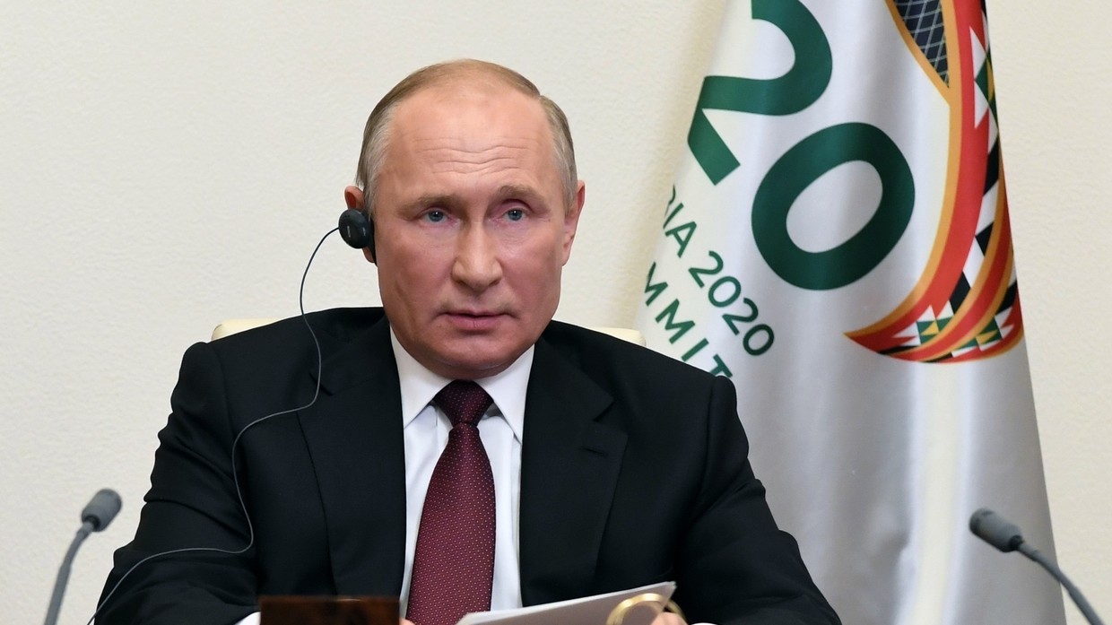 Ông Putin dự hội nghị G20 theo hình thức trực tuyến vào ngày 21.11.2020.