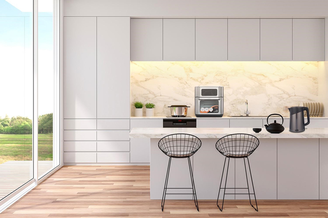 Căn bếp tối giản không thể thiếu những món đồ gia dụng thông minh, đa chức năng