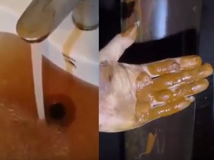 Tin tức trong ngày - Kinh hãi nước sinh hoạt đen như nước cống ở chung cư Hà Nội