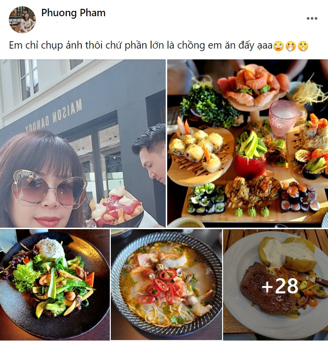 Sau khi được chồng dẫn đi chơi khắp nơi từ trong nước đến nước ngoài và khoe nhiều món ngon mà mình được thưởng thức, trở về nhà bà xã Mạnh Trường chiều chồng bằng những món rất giản dị.