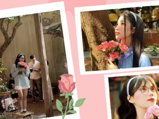 Bạn trẻ - Cuộc sống - Các chị em "đu trend" ôm hoa: Cười xỉu khi một mét vuông có đến ba Lưu Diệc Phi!